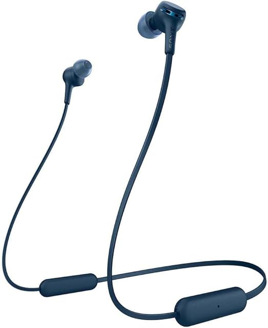Sony WI-XB400B, bezprzewodowe słuchawki dokanałowe z systemem EXTRA BASS, mikrofonem, szybkim ładowaniem i Bluetooth 5.0
