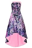 DINGZANCAMO High Low Muddy Camo Bridesmaid Prom Dress Wedding Party Reception Gown 22 Pink