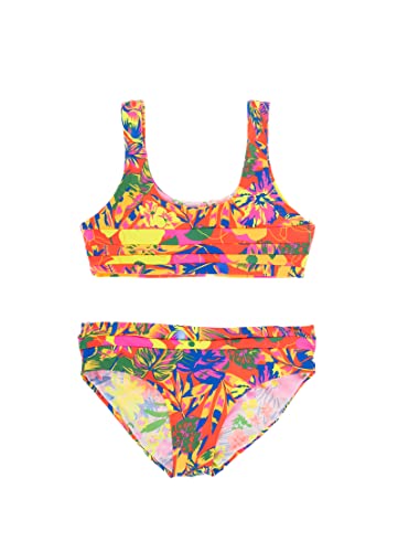 Image of Maaji Girls' Hot Fushia Iceland Reversible Girls Bikini Set