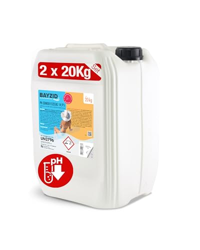 2 x 20 kg BAYZID pH Senker Minus 14 9% von Höfer Chemie für Pool & Schwimmbad zur Senkung des pH Werts