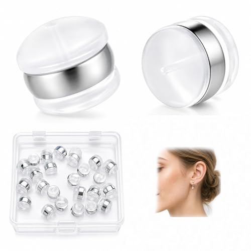 Earring Backs 30pcs 5 * 4.8mm Silicone Metal Ring