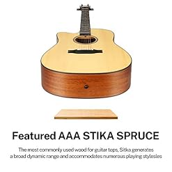 Donner Guitare Acoustique Gaucher 4/4 Adultes Guitare Folk Debutant Cutaway 6 Cordes en Epicéa et Acajou Avec Housse… - Les Beatles, Paul McCartney, John Lennon, RIngo Starr, George Harrison Donner Guitare Acoustique Gaucher 4/4 Adultes Guitare Folk Debutant Cutaway 6 Cordes en Epicéa et Acajou Avec Housse… – Image 4