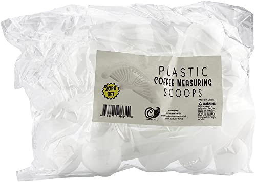 Cornucopia Coffee Scoops/ 2 Tablespoon Plastic Measuring Spoons (20-Pack); Bulk Pack Ideal For Kitchen & Pantry Storage, 1 Fluid Ounce #TOP6