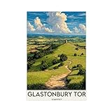 Glastonbury Tor Leinwand-Poster, Schlafzimmerdekoration, 