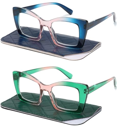 RaoOG Oversized Cat Eye Reading Glasses for Women