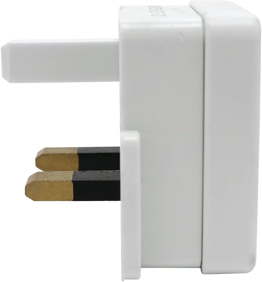 Mret Solutions White UK 2 Pin To 3 Pin 1A Fuse Adaptor Plug For Shaver/Toothbrush - PACK OF 2 - Image 4