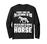 Ropa de Caballo Percheron - Lindo diseño Divertido de Jinetes Manga Larga