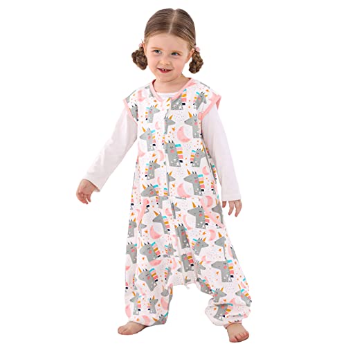 WONDAY Toddler Sleep Sack with Feet, 0.5 Tog Sleeping Sacks for Walking with Legs 12-18 Months 2T