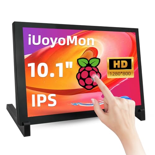 Image of 10.1 Inch Mini Monitor, 1280 X 800 Small HDMI Screen Display IPS LCD Display for PC Laptop Raspberry Pi Game Consoles