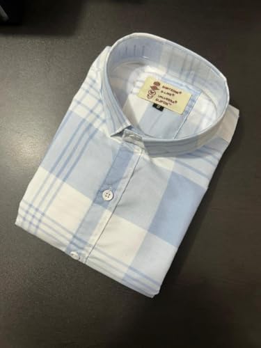 Image of S-LINE Men Full Sleeve Check Cotton Shirt /Shirt for Men