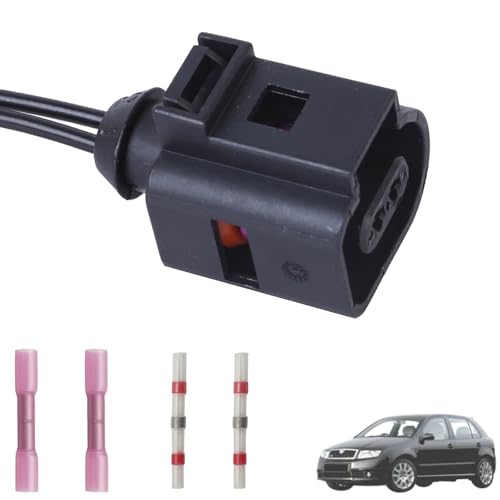 Twowinds - Conector Sensor de Temperatura 1j0973702 Compatible con VW Golf 4, Jetta 4, New Beetle, R32 - ABS ESP - Conector Cableado