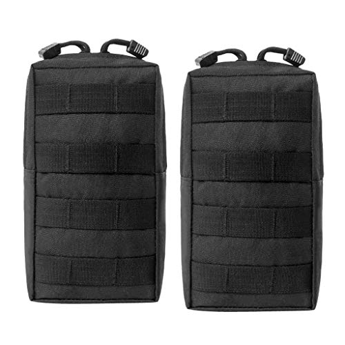2x Tático Bolsa Pacote de cinturo cinturo à D'água, Preto