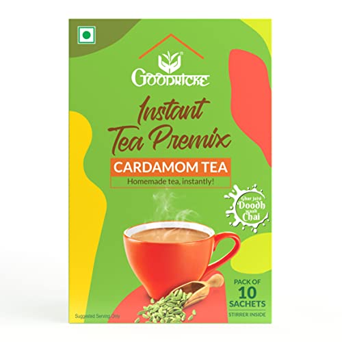 Image of Goodricke Elaichi Chai, Premium Assam CTC Loose Leaf Cardamom Black Tea 10 Sachets, Strong Elaichi Chai, Authentic Taste