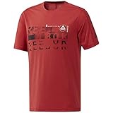 Fitness-T-Shirt für Herren. Reebok Herren Ost Speedwick Graphic Tee Unterhemd, rebred, M