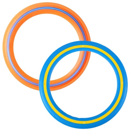 KFSCIP 2Pcs Frisbee, Flying Disc for Dogs, Outdoor Play, Beach and Backyard Fun, Durable Design for Interactive Dog Toy Games