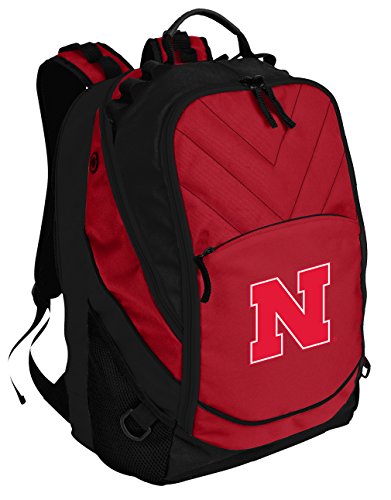 Image of Broad Bay University Of Nebraska Backpack | Official Huskers Logo, Padded Laptop Computer Section, Premium 600 Denier Nylon Fabric,