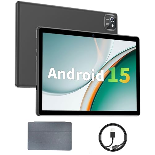 Tablet 10 inch Android 15 Tablets, 3GB RAM 64GB ROM 1TB Expand, Quad-Core Processor, 1280x800 LCD...
