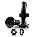 PDKKFF Juego de Tornillos M2, 60 Piezas M2x20mm Tornillos de Cabeza Avellanada Plana Cruciforme con Tuercas y Arandelas, Nergo, Acero al Carbono para Muebles y Maquinaria