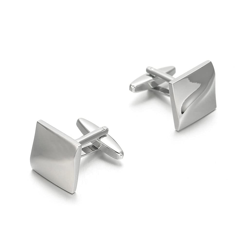 Herren-Hemd-Manschettenknöpfe, Silberne Manschettennägel, Manschettenknöpfe, Herren-Hemd-Accessoires (Farbe: Silber, Größe: wie abgebildet)