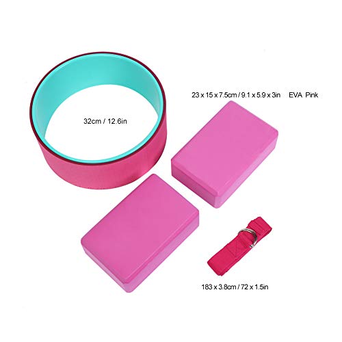 4 Piece Yoga Wheel Set, EVA, Non Slip, Perfect Yoga Accessory for Stretching and Massage and Improve Back Pain, Beginner Yoga Starter Kit, Ideal Yoga Gift - Image 5