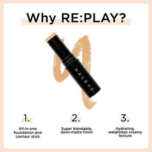 Haleys Re:play Foundation & Contour Stick (6.50) Vegan, Cruelty-Free 2-In-1 Cream Makeup Stick - Natural, Buildable Coverage For Full-Face Application Or Contour & Highlight #TOP4