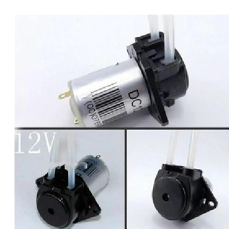 DC 6V 12V 24V Peristaltic Pump Dosing Water Pump DC electronic starter Tube For Aquarium Analytical IINKUEYK(12V)