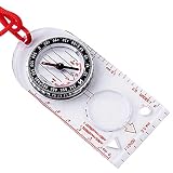 Aginkgo Hiking Backpacking Compass Survival Compass with Magnifying Glass Waterproof Navigation Comp