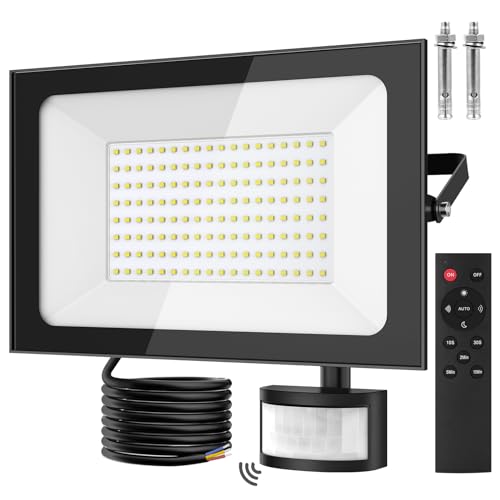 Projecteur LED 150W extérieur étanche IP66 blanc froid avec détecteur automatique de mouvement