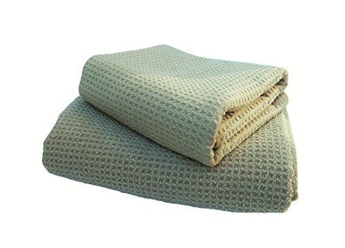 FINA Ultra Absorbent Microfiber Waffle Towel Set - ONE Set of Body