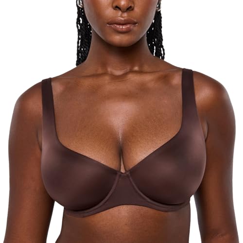 Image of INLYRIC Women's Mesh Balconette Bra Unlined | Ultra-soft, Unlined, Underwire, Light Support, No Padding, Semi-sheer, Demi, Seamless Look, Sexy, Supportive Comfortable