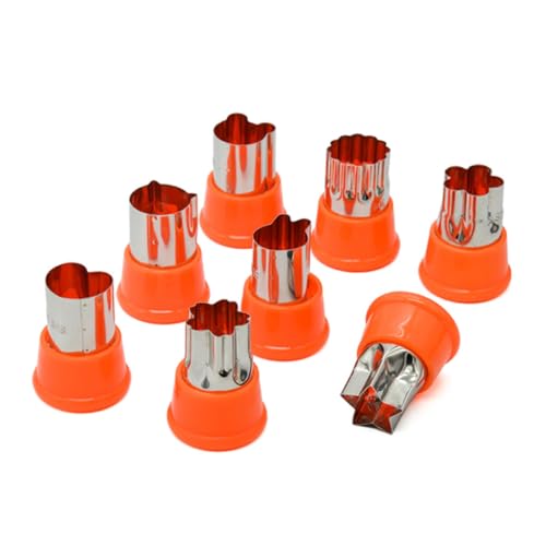ABOOFAN Gemüseschneider Selber Machen Keksformen Gemüseschneidemaschine gemüseschneider Fruchtschneider Kekse formen Obst Schimmel 8-teiliges Set Würfelmaschine