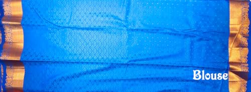 Image of VFCollections Women's Kanchipuram Silk Pure Pattu Sarees With Blouse