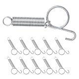 10 Pack Multi-Functional Metal Finger Spring Latch Hook for Rabbit Cage Door Dog Crate Lock Cat Door Latch for Fixing Small Animal, Rabbit, Dog, Parrot, Guinea Pig,Squirrel