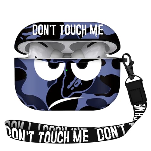 Image of for Airpods Pro Case, Don't Touch Me for Airpods Pro Cover with Keychain /Lanyard Soft Cute Shockproof Cover for Women Men Compatible with for Airpods Pro 2019 Charging Case (Blue)