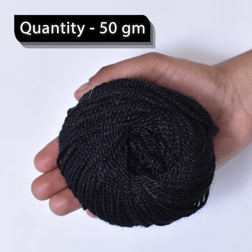 Image of picknMAKE DIY Crochet Placemat Kit for Beginners Adult - 13.75 Inch Round Black Placemat Craft Kit with Wool, 3MM Crochet Hook, Cutter & Step-by-Step Instructions - Perfect for DIY Home Decor