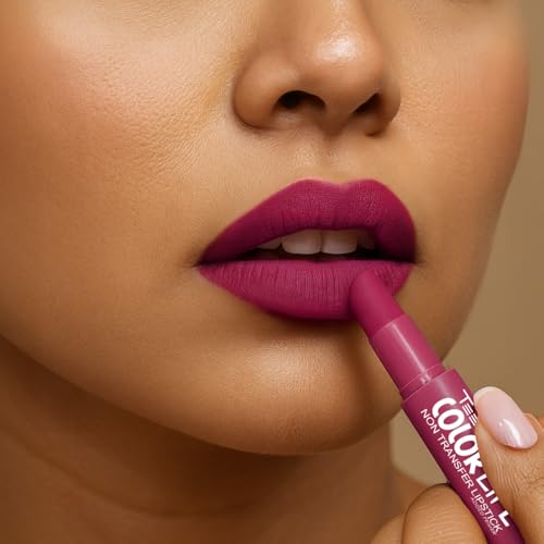 Image of TEEN TEEN Color Life Nontransfer Crayon Lipstick | Matte Finish with Built-in Primer | Waterproof & Long Lasting Lip Color | Smudge-Proof, Fade-Resistant Formula | Rose-Pink, 2gm