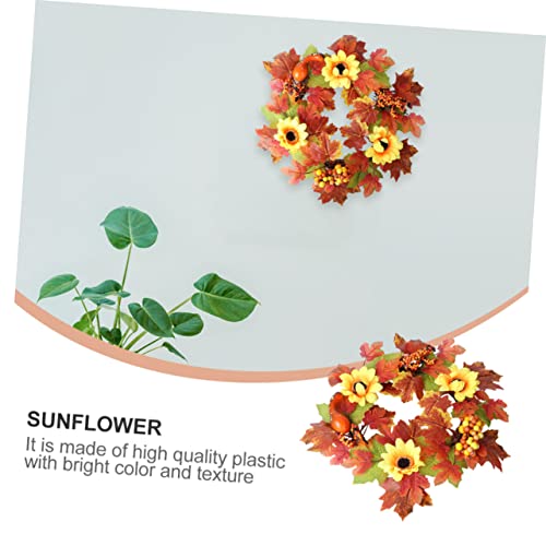 Couronne de tournesol automnale pour une ambiance chaleureuse