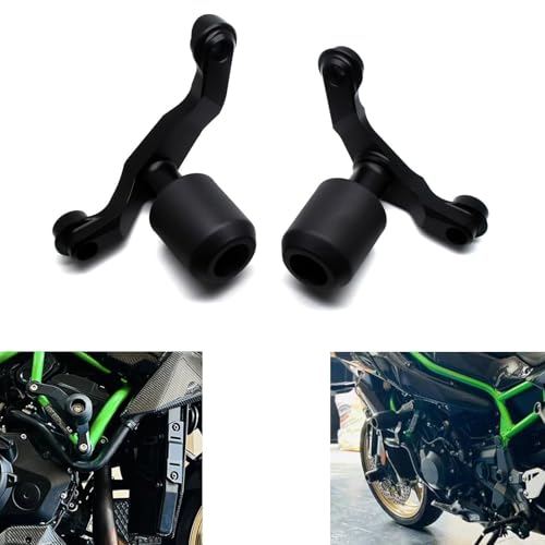MZS Motorcycle Frame Sliders, Crash Protector Falling Protection Guards Kits No Cut Accessories Aluminum Black Compatible with Z H2 2020-2024 / ZH2 SE 2020-2024 - Thumbnail 2