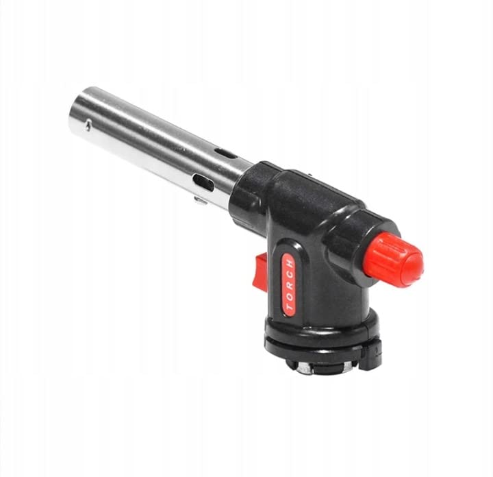 AWTools AW13805 Quemador de gas de 1300 W, color negro, para la preparación de crème brülée, pasteles, postres, soplete de soldadura para bricolaje, soldadura dura