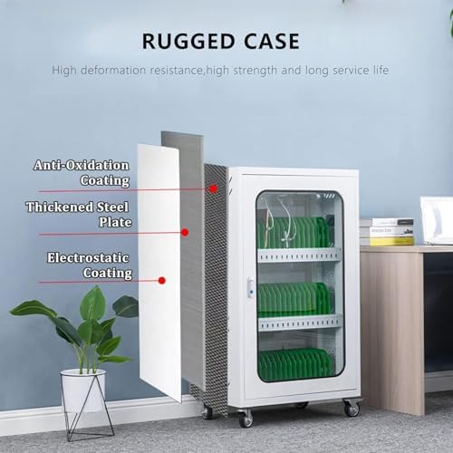 Cell Phone Locker Box for Classroom with Door Locks and Keys Clear Acrylic Jail Storage Cabinet，Portable Mobile Phone Charging Locker with 60 Slots, Clapboard Separation, Secure Storage for