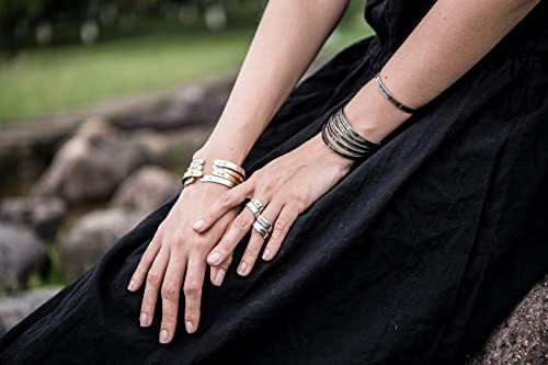 JoycuFF Bracelets for Women Birthday Graduation Christmas Anniversary Silver Rose Gold Cuff Bracelets Jewelry Gifts for Women4