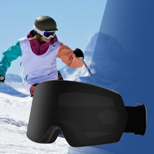 Gafas de nieve resistentes al viento con doble capa antivaho infantil 4