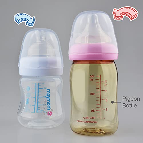Image of Maymom Dome Caps for Lansinoh Spectra Pigeon Wide-Mouth Collar Ring Compatible with Lansinoh Bottle Top Bottle Lid, 6pcs