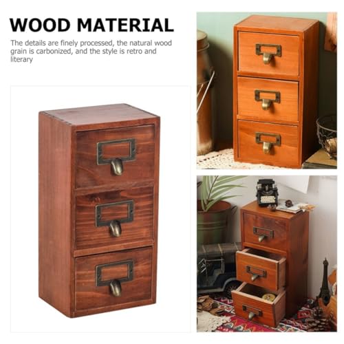 Boîte de rangement bois compartiments haut de gamme pour commode - 4