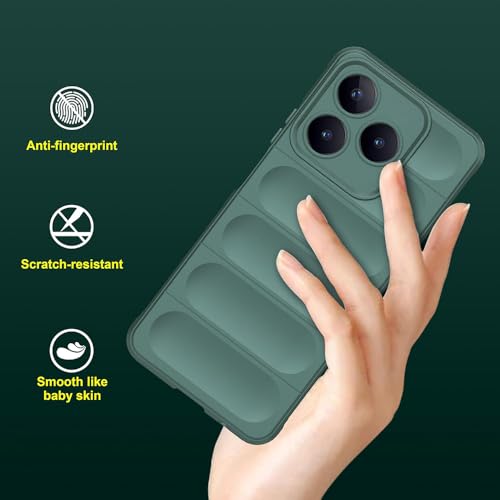 Image of Amazon Brand - Solimo Mobile Cover for Realme C63 4G / Narzo N63 4G | Full Camera Protection | Liquid Silicon Case | Flexible Bumper Case for Realme C63 4G / Narzo N63 4G (Green)