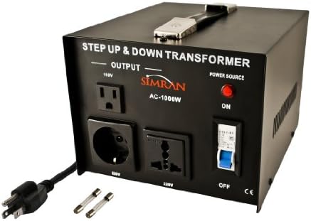 Simran AC-100 Step Up/Down Voltage Converter Transformer 110V/220V 1000 Watt AC-1000 1