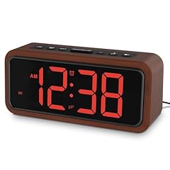 Netzu Wooden Alarm Clock, Loud Digital Clock with 5 Volumes, 12 Ringtones, Manual DST, Snooze Plug photo Netzu Wooden Alarm Clock, Loud Digital Clock with 5 Volumes, 12 Ringtones, Manual DST, Snooze Plug