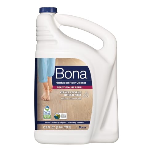 Bona Hardwood Floor Cleaner Refill - 128 fl oz - Unscented | Refill for Bona Spray Mops and Spray Bottles - Residue-Free Floor Cleaning Solution for Wood Floors