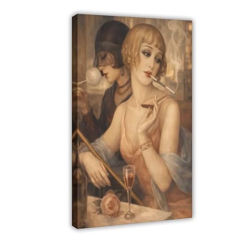 Années 1920 art rétro de fille pour une atmosphère nostalgique et chic
