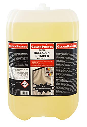 10 Liter Kanister CleanPrince Profi-Rolladenreiniger Konzentrat | Kunststoff Fenster Reiniger für Außenrollos Rolladen Rolladentüren Rolladentore 10 Liter Kanister CleanPrince Profi-Rolladenreiniger Konzentrat | Kunststoff Fenster Reiniger für Außenrollos Rolladen Rolladentüren Rolladentore
